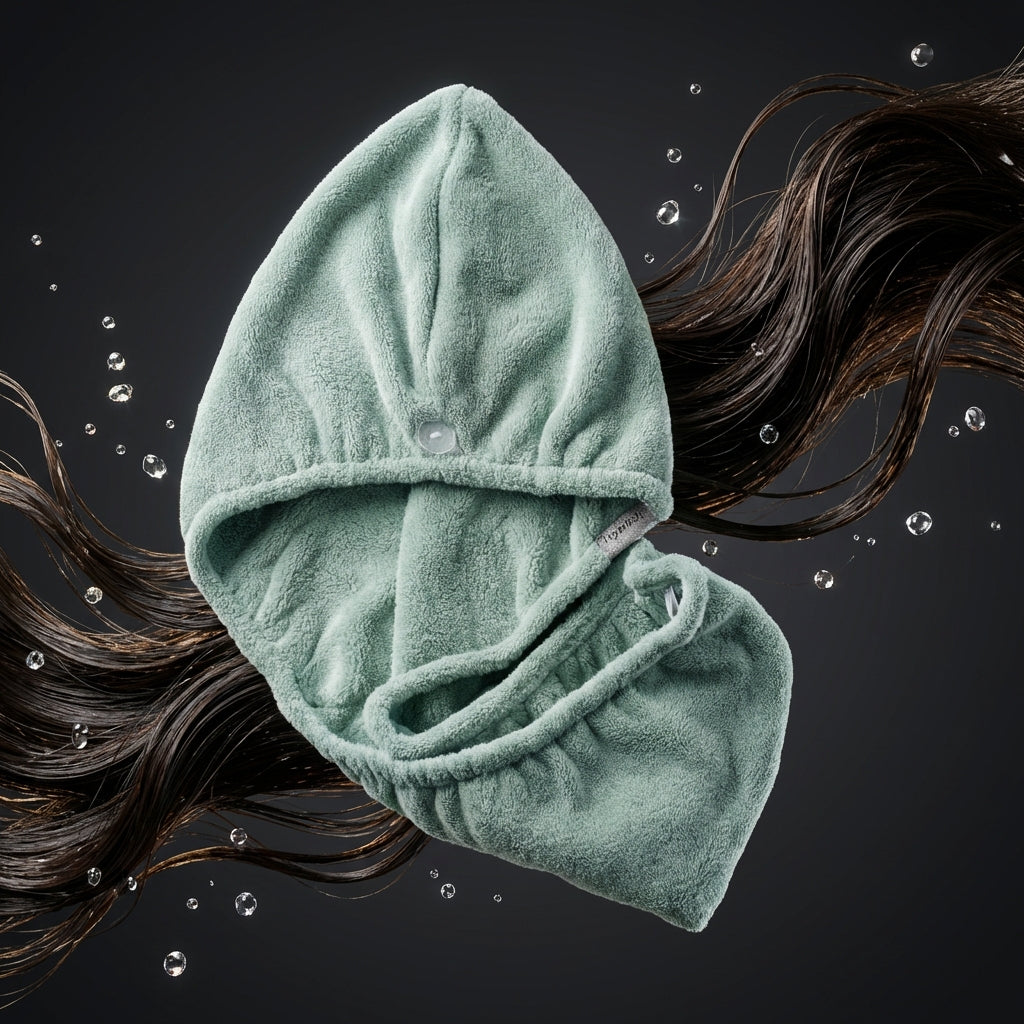 serviette_cheveux_topbrush_kaki_vert
