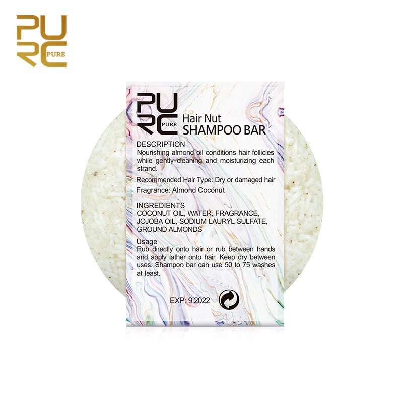 Pure shampoing solide Hair Nut "cheveux secs/abimées" - topbrush