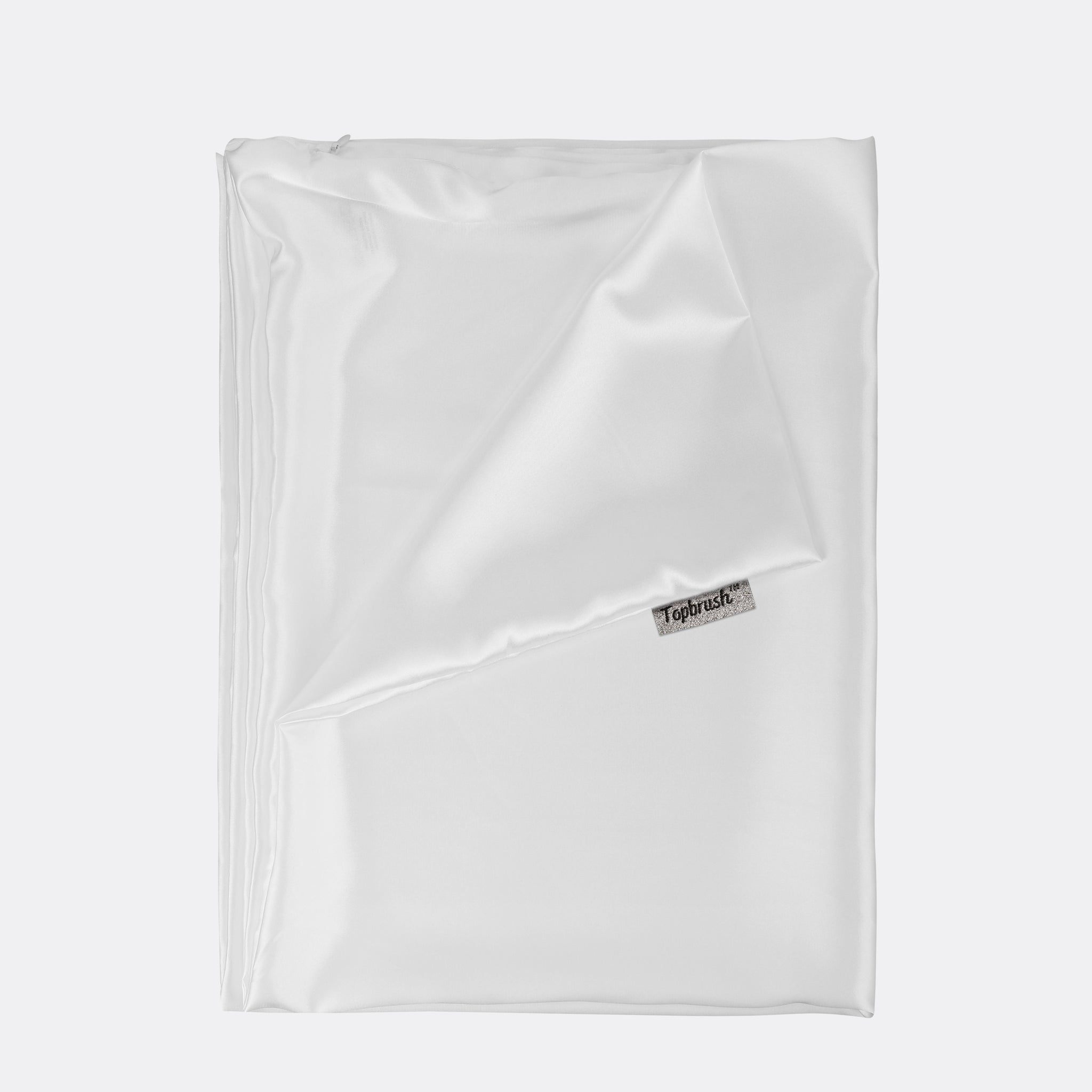 Taie d'oreiller satin blanche