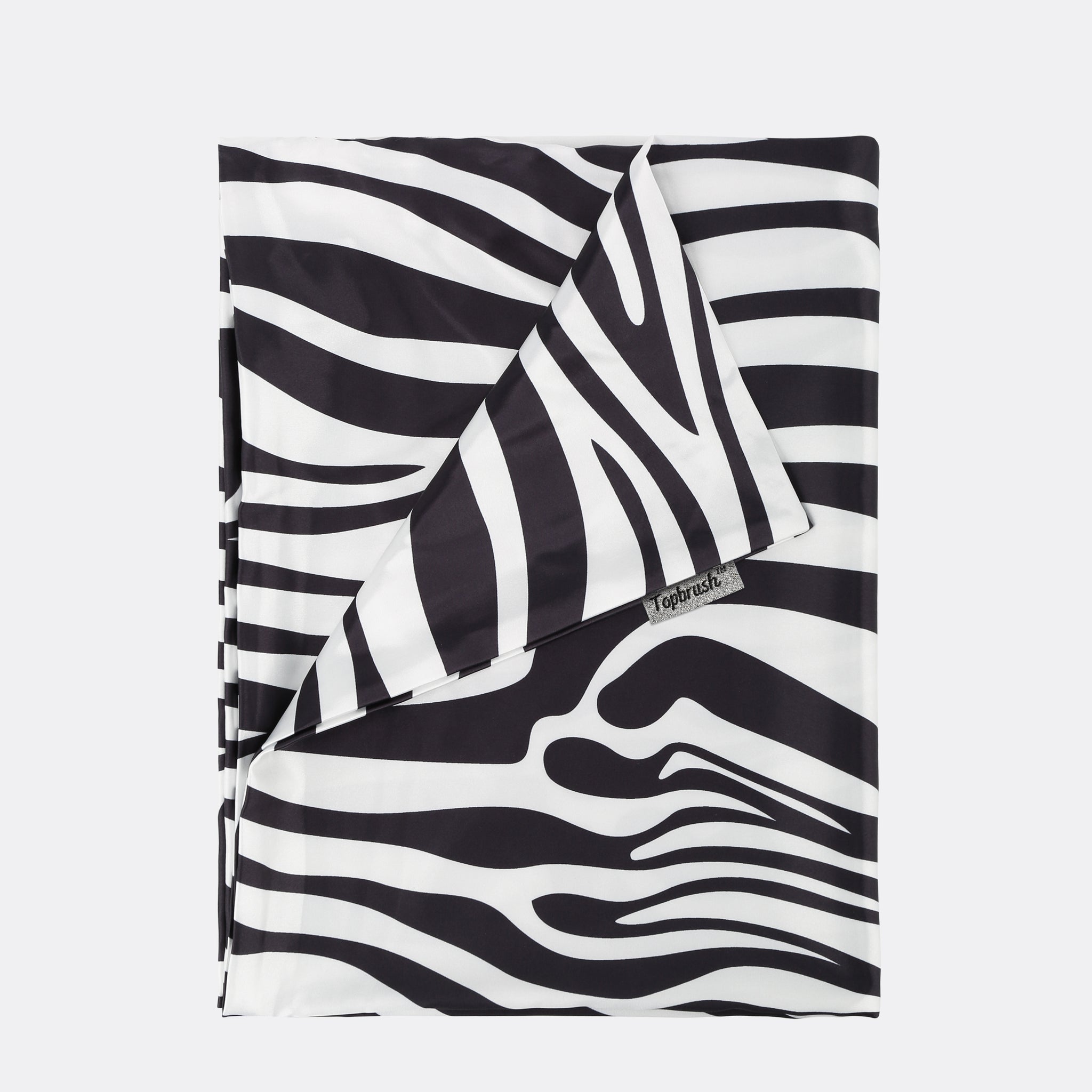 Taie d'oreiller satin zèbre